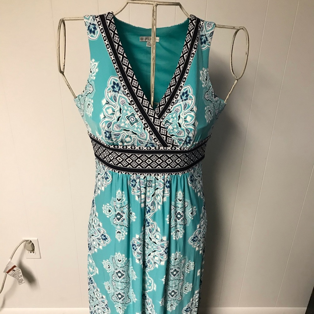 Teal & Navy Maxi Dress